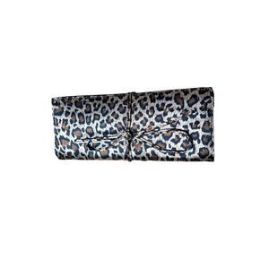Leopard Print Silky Trifold Jewelry Travel Case - New